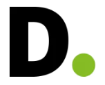 Deloitte smaller logo - featuring just the D and the green dot. 